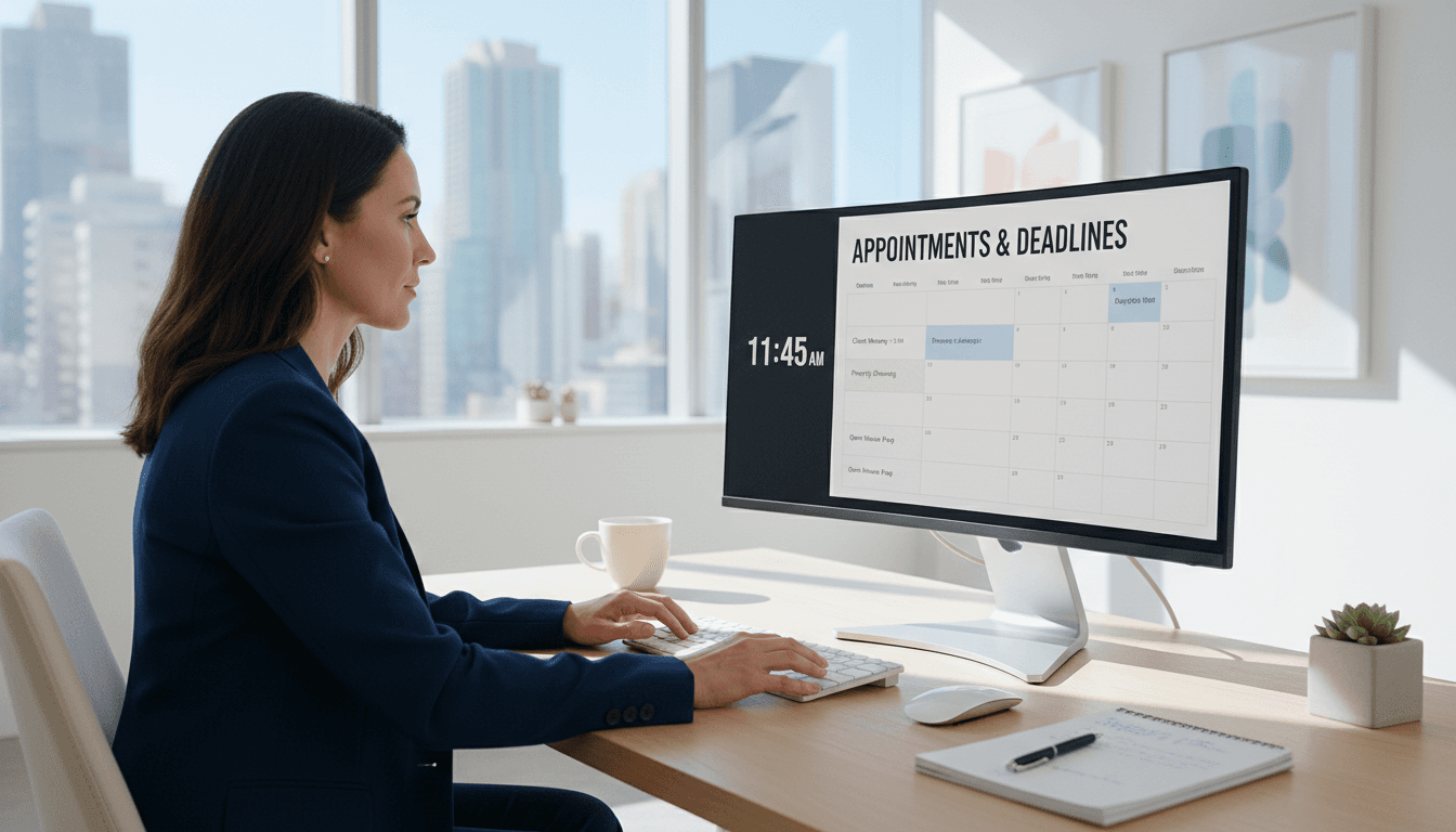 Automated appointment booking system managing agent calendar